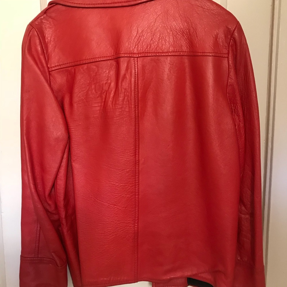 Red leather jacket - Picture 2 of 2